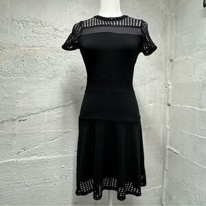 COPY - Michael Kors Laser cut out fit and flare basic black dress